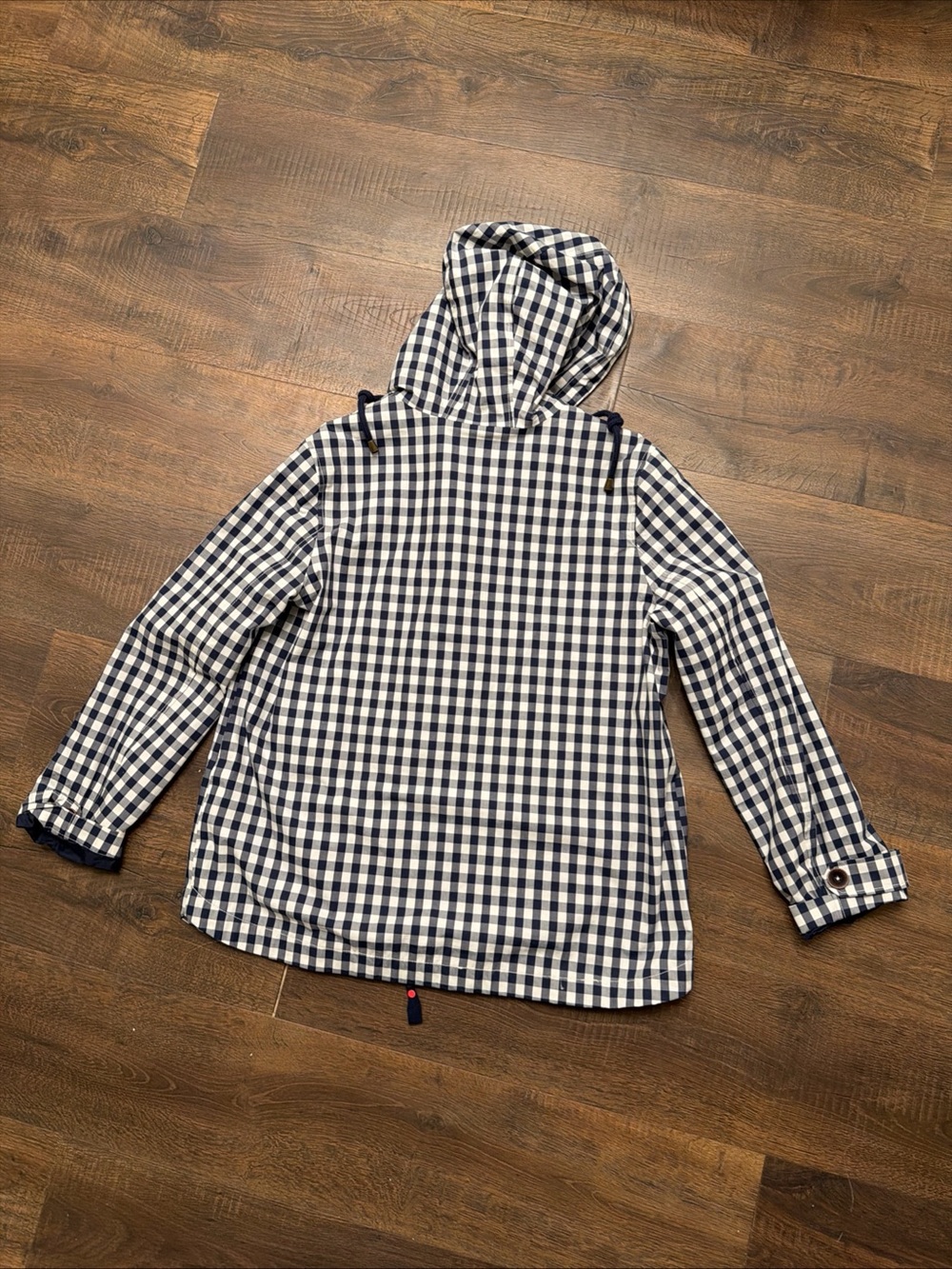 Joules Right As Rain Gingham Waterproof Rain Jacket US 12 - Picture 4 of 4